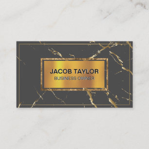 Tarjeta De Visita Banner metálico de oro   Textura de mármol dorado