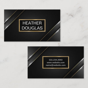 Tarjeta De Visita Banner metálico   Fondo negro
