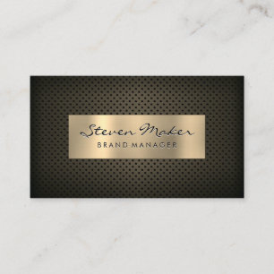 Tarjeta De Visita Banner metálico Sepia Gold   Malla perforada