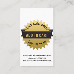 Tarjeta De Visita Banner negro de Cash Back Gold Star