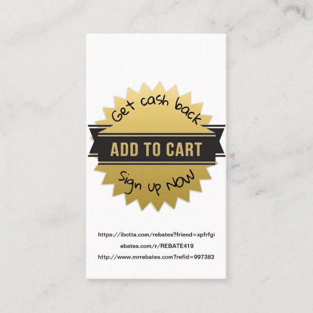 Tarjeta De Visita Banner negro de Cash Back Gold Star (Anverso)