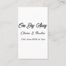 Tarjeta De Visita banquete de ensayo Un día por la noche antes del n