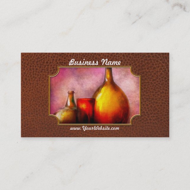 Tarjeta De Visita Bar - Botellas - Una vida quieta de botellas (Anverso)