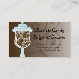 Tarjeta De Visita Bar de Bufet de Dulces de Chocolate, Urna de Dulce