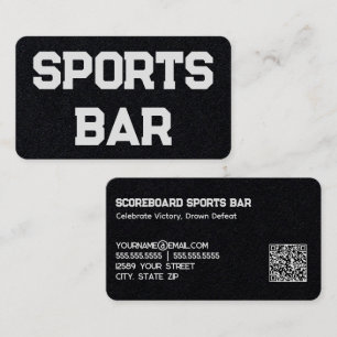 Tarjeta De Visita Bar de Deportes QR Personalizado