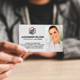 Tarjeta De Visita Bar Graph Logo | Financial Advisor