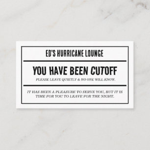 Tarjeta De Visita Bar Pub Cutoff Cards