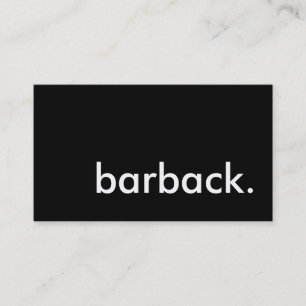 Tarjeta De Visita barback.