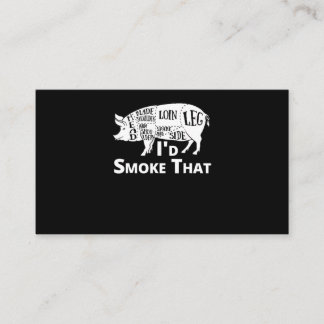 Tarjeta De Visita Barbacoa | BBQ Grill Pig Pork Id Humo Que Regalo H