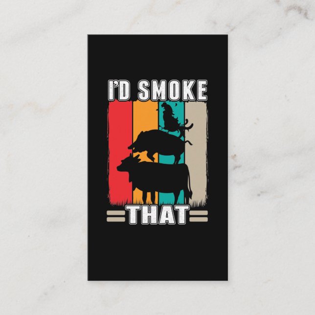 Tarjeta De Visita Barbacoa de parrilladas de carne de cerdo de pollo (Anverso)