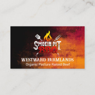 Tarjeta De Visita Barbacoa   Restaurante   Fuego