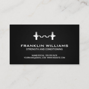 Tarjeta De Visita Barbell Entrenador personal