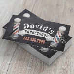Tarjeta De Visita Barber Barbershop Hair Stylist Vintage Chalkboard<br><div class="desc">Tarjetas de visita Barbershop Hair Stylist Vintage Chalkboard.</div>