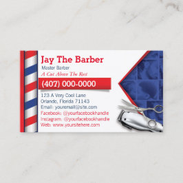 Tarjeta de visita Barber (barra de barbería - alfi