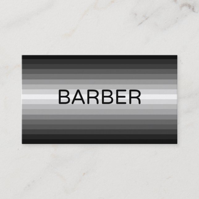 Tarjeta de visita Barber-Black a White (Anverso)