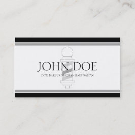 Tarjeta De Visita Barber/Cabello estilista negro/blanco/plateado