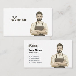 Tarjeta De Visita Barber Hair Estilista Moderno Simple Minimalista