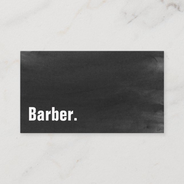 Tarjeta De Visita Barber Modern Minimalista Blackboard Profesional (Anverso)