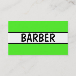 Tarjeta De Visita Barber Neon Green