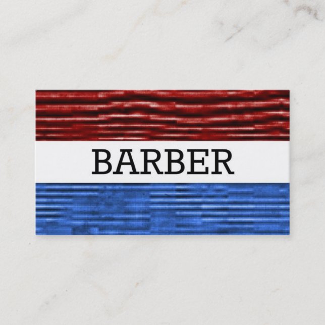 Tarjeta de visita Barber Patriótica (Anverso)