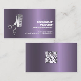 Tarjeta De Visita Barber Personalizado QR