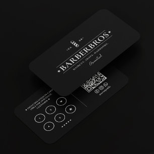 Tarjeta De Visita Barber Pole Haircut Lealtad a Barbershop Black