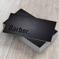 Barber Profesional Negro Minimalista
