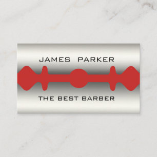 Tarjeta De Visita Barber Razor Blade Salon Hair Stylist