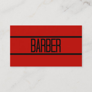 Tarjeta De Visita Barber Red Business Card