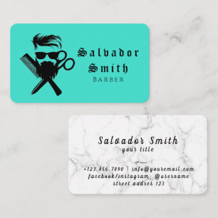 Tarjeta De Visita Barber Scissors Art Salon Hairdresser