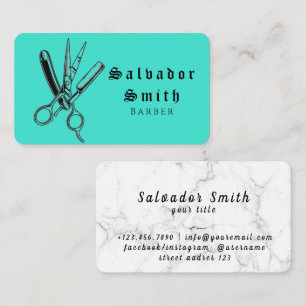Tarjeta De Visita Barber Scissors Art Salon Hairdresser