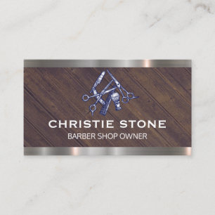 Tarjeta De Visita Barber Shop   Accesorios para tijeras