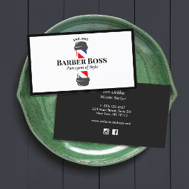 Tarjeta De Visita Barber Shop, Barber Pole Classic