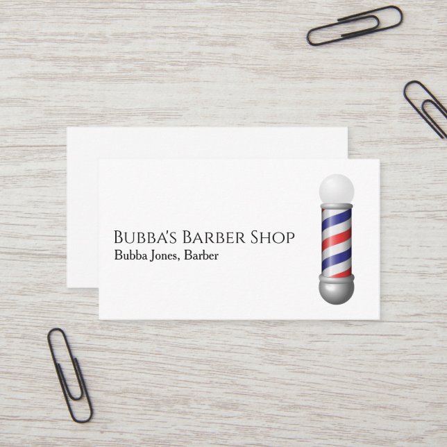 Tarjeta De Visita Barber Shop Business Card (Anverso/Reverso In Situ)