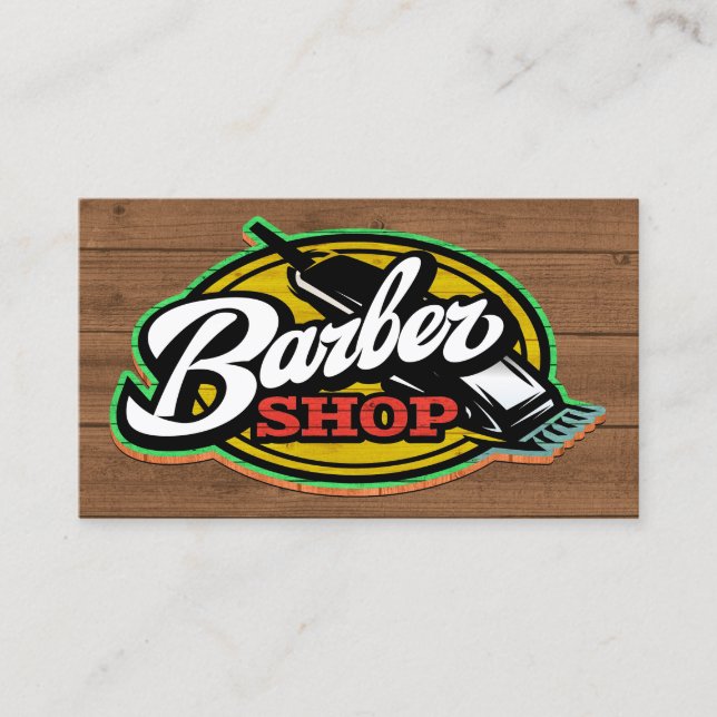 Tarjeta De Visita Barber Shop Business Card (Anverso)