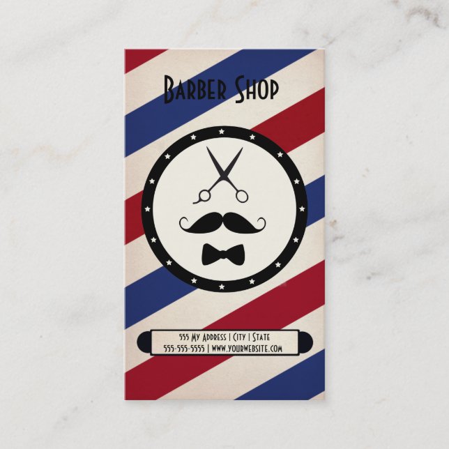 Tarjeta De Visita Barber shop Business Card (Anverso)
