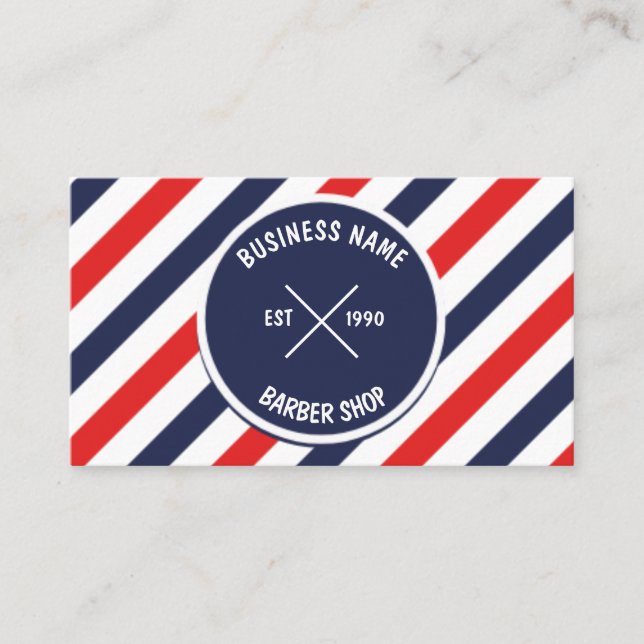 Tarjeta De Visita Barber Shop Business Card (Anverso)