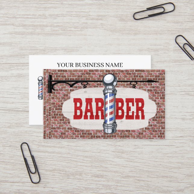 Tarjeta De Visita Barber Shop Business Card (Anverso/Reverso In Situ)