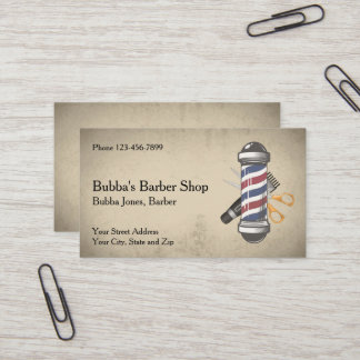Tarjeta De Visita Barber Shop Business Card