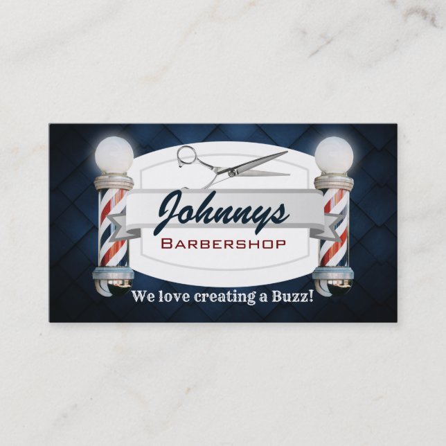 Tarjeta De Visita Barber Shop Business Cards (Anverso)