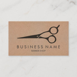 Tarjeta De Visita Barber Shop de tijeras modernas y elegantes