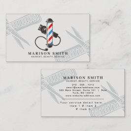 Tarjeta De Visita Barber Shop Hair Stylist Professional Barbershop
