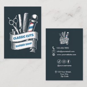 Tarjeta De Visita Barber Shop Hairdresser