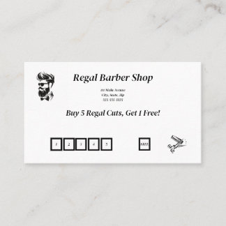 Tarjeta de visita Barber Shop / Lealtad a la Barbe