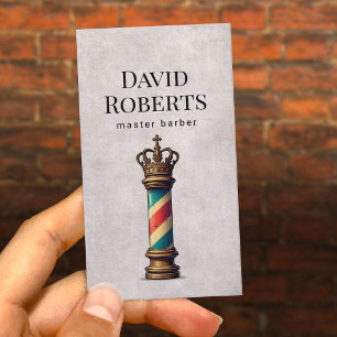 Tarjeta De Visita Barber Shop Royal Barber Pole Barbershop Hair