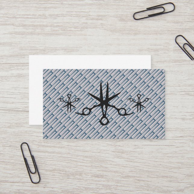 Tarjeta De Visita Barber Shop Salon Beauty Parlor Scissors & Combs  (Anverso/Reverso In Situ)