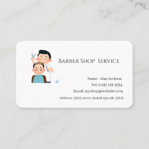 Tarjeta De Visita Barber Shop Service