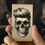 Tarjeta De Visita Barber Skull Vintage Hair Stylist Barbershop<br><div class="desc">Barbershop Master Barber Vintage Hair Stylist Business Cards.</div>