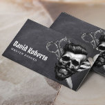 Tarjeta De Visita Barber Skull Vintage Hair Stylist Chalkboard<br><div class="desc">Barber Skull Barbershop Hair Stylist Vintage Chalkboard tarjetas de negocios.</div>
