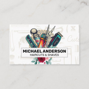 Tarjeta De Visita Barber Tools   Cuidado del cabello